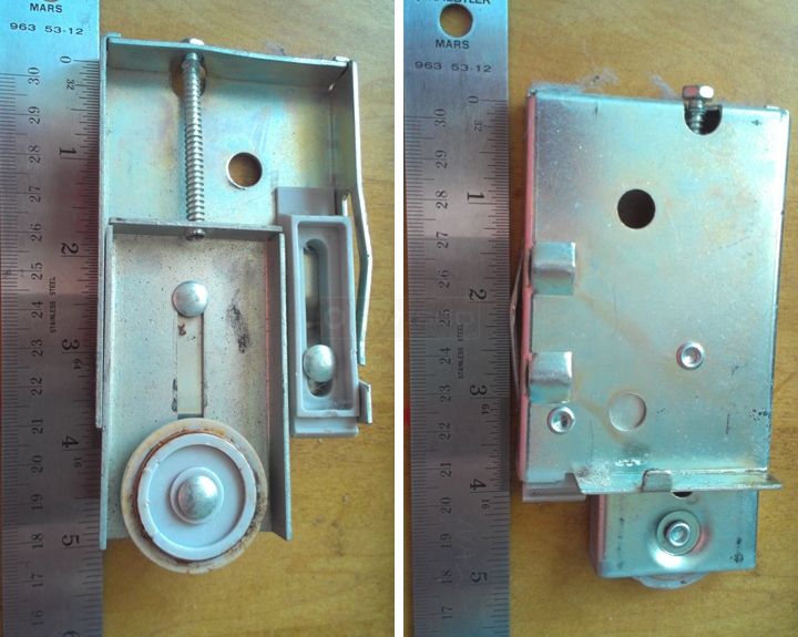 User submitted photos of a mirror door roller.