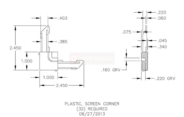 User submitted a diagram of a screen corner.