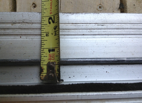User submitted a photo of a patio door track.