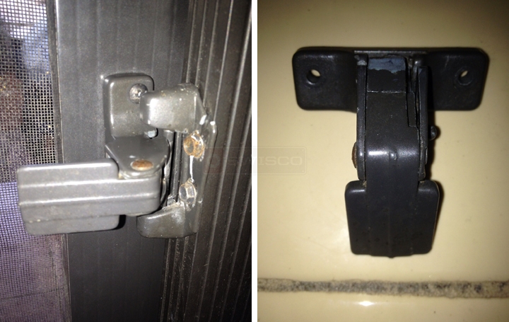 User submitted photos of a storm door handle.