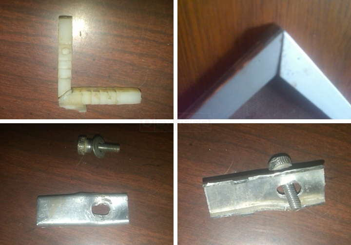 User submitted photos of screen door hardware.