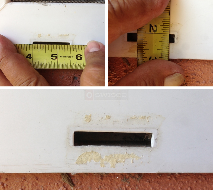 User submitted photos of a weep hole.