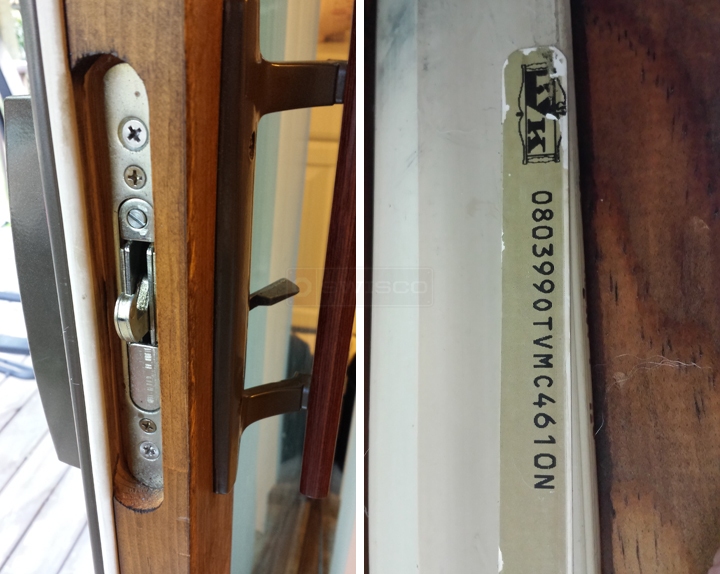 User submitted photos of patio door handles.