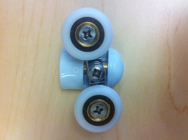 User submitted a photo of shower door rollers.