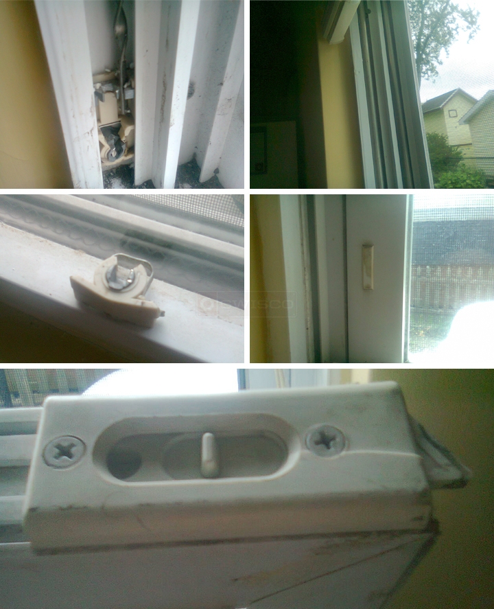 User submitted photos of window hardware.