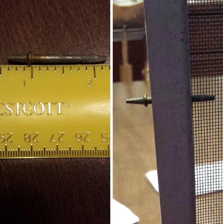 User submitted photos of a screen pin.