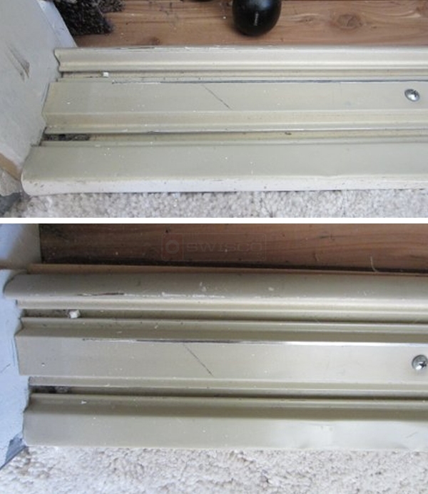 User submitted photos of closet door track.