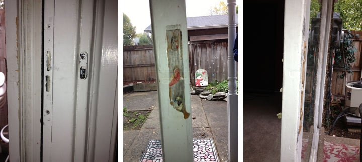 User submitted photos of patio door hardware.