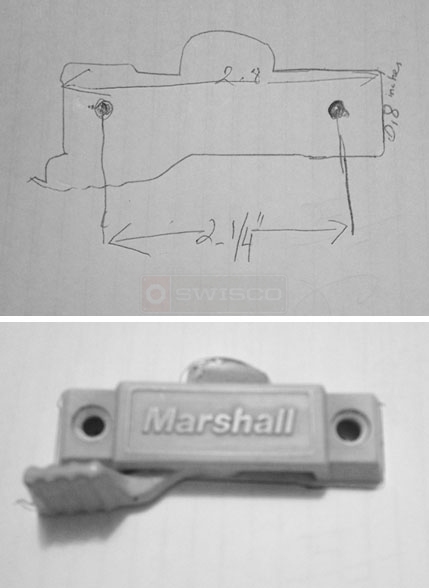 A customer submitted image of their window lock.