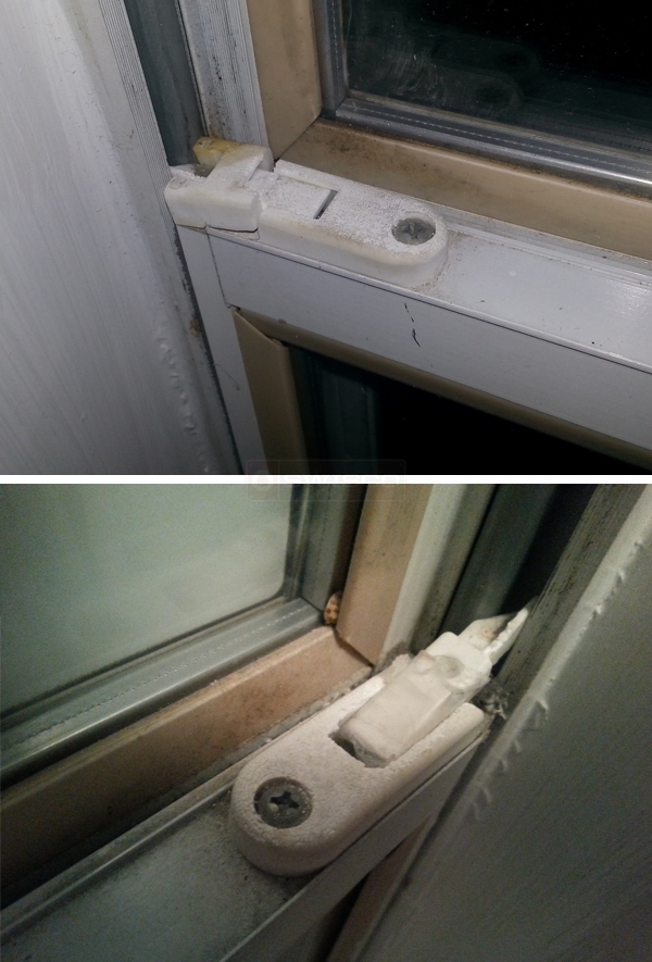 User submitted photos of a tilt latch.