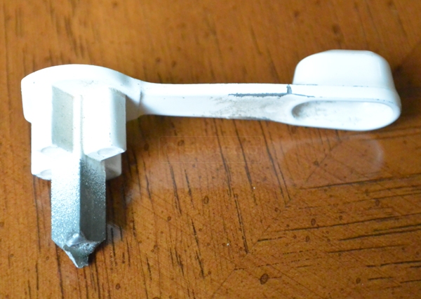 User submitted a photo of patio door hardware.