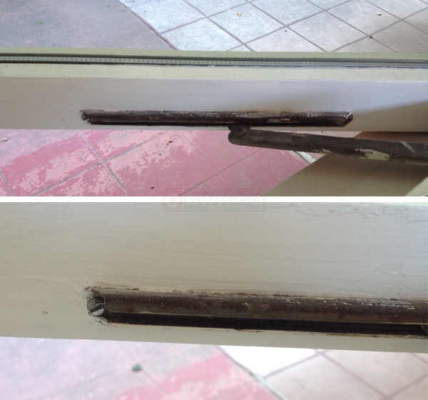 User submitted photos of window hardware.