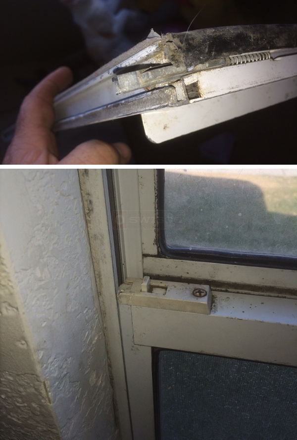 User submitted photos of a tilt latch.