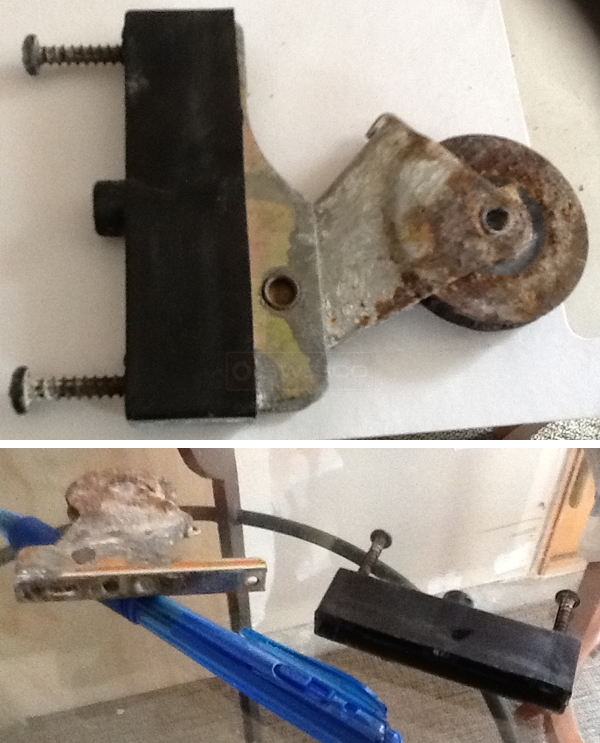 User submitted photos of a patio door roller.