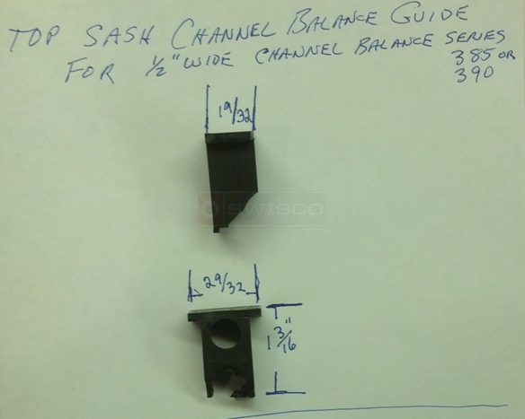 User submitted a photo of a top sash guide.