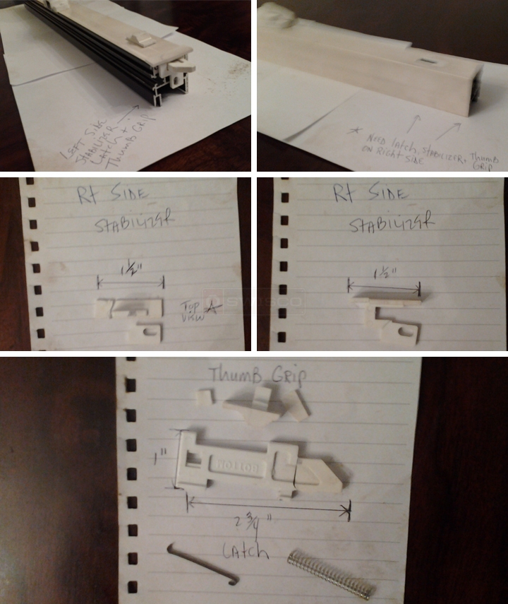 User submitted photos of window hardware.