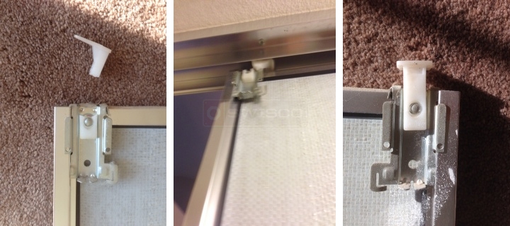 User submitted photos of mirror door hardware.