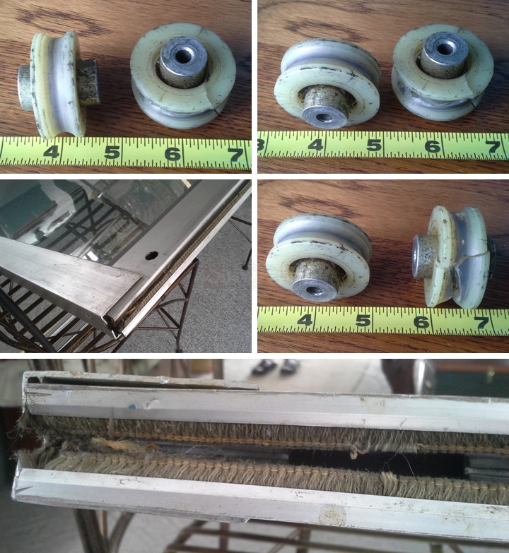 User submitted photos of a patio door roller.