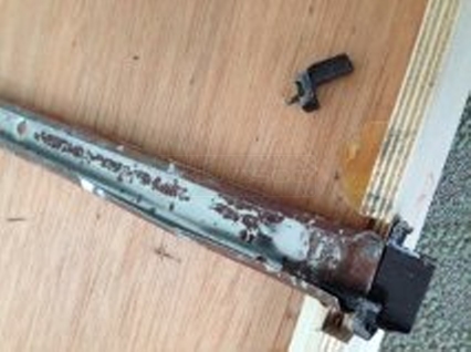 User submitted a photo of drawer hardware.