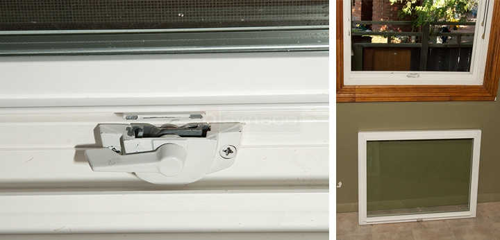 User submitted photos of a window lock.