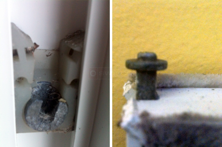 User submitted photos of window hardware.