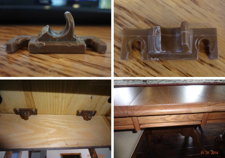 User submitted photos of table hardware.