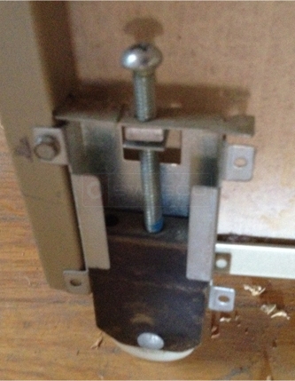 A customer submitted image of their closet door roller.