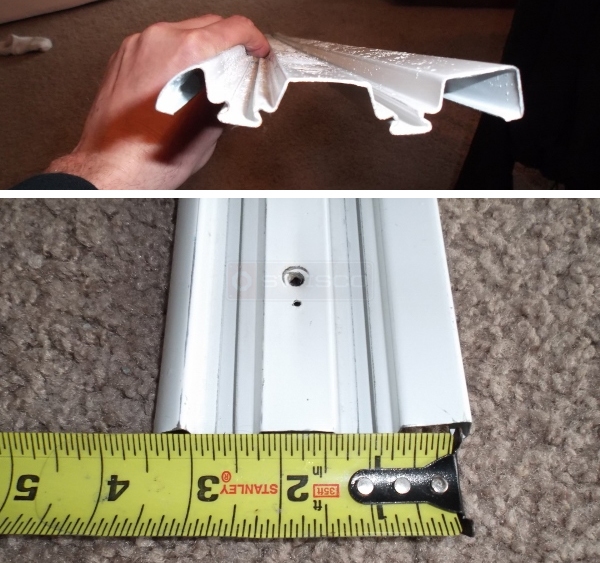 User submitted photos of a mirror door track.