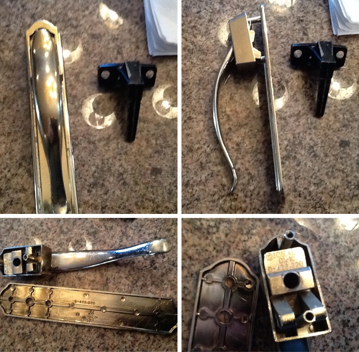 User submitted photos of a storm door handle.