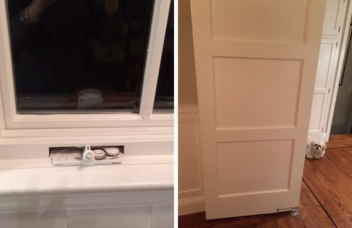 User submitted photos of window and door hardware.