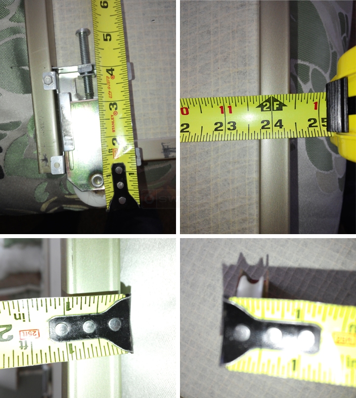 User submitted photos of closet door hardware.