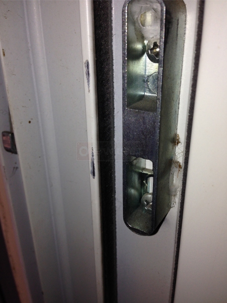 User submitted a photo of patio door hardware.