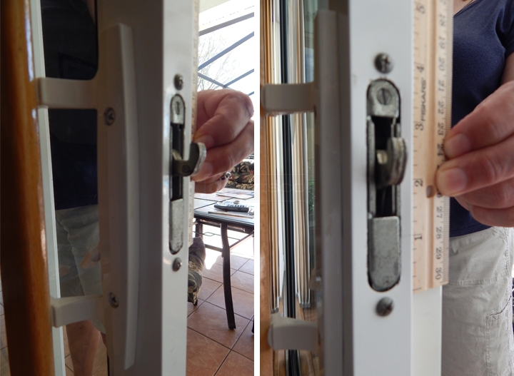 User submitted photos of a patio door lock.