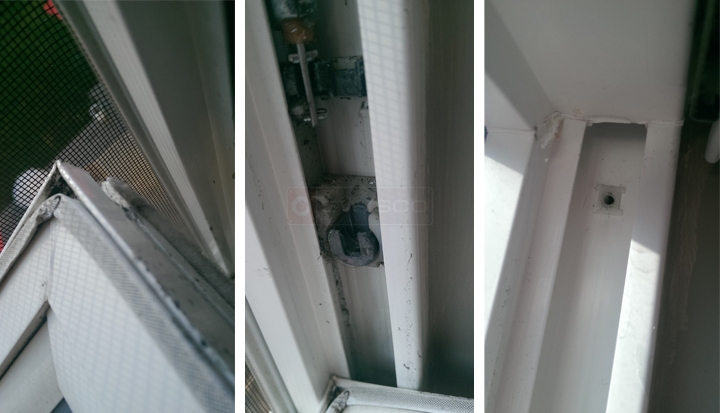 User submitted photos of window hardware.