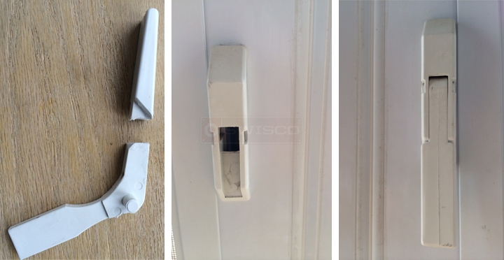User submitted photos of window hardware.