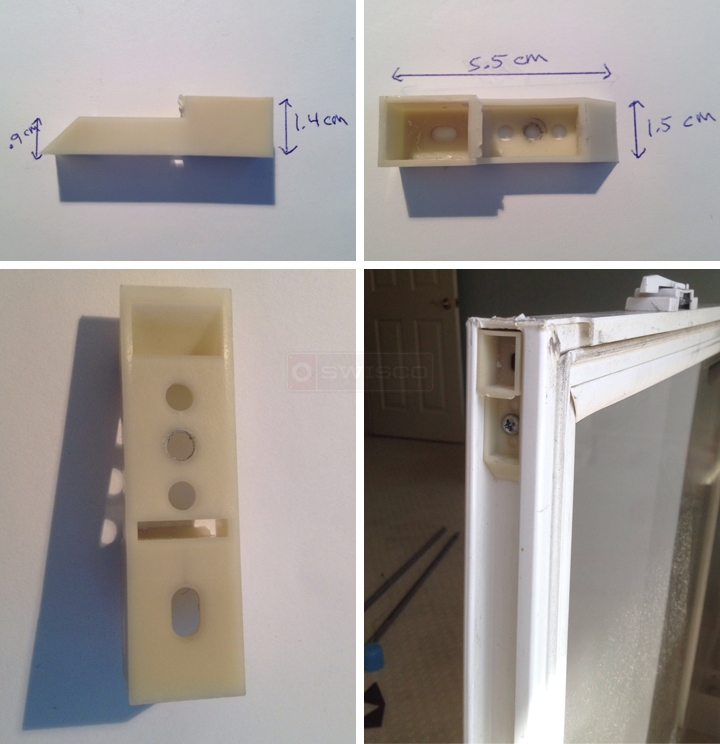 User submitted photos of a top sash guide.
