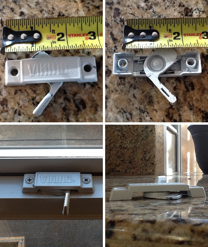 User submitted photos of a window lock.