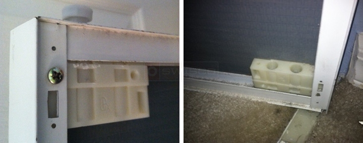 User submitted photos of a bi-fold door hardware.