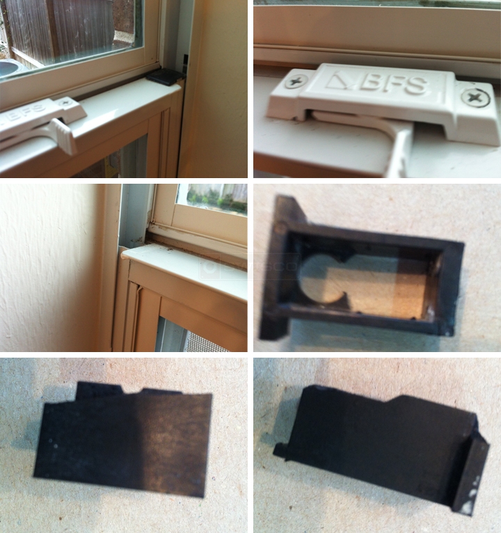 User submitted photos of window hardware.