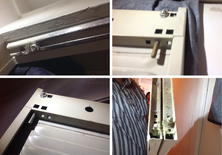 User submitted photos of a bi-fold door hardware.