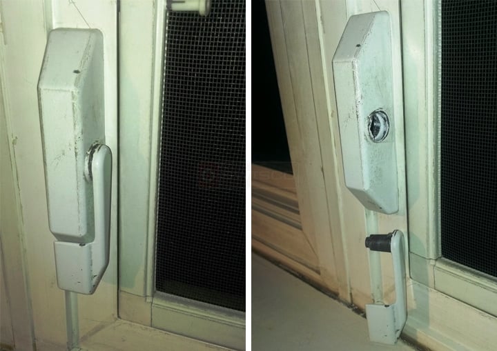 User submitted photos of a window latch.