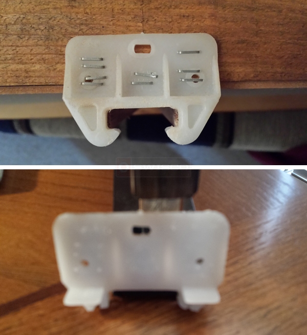 User submitted photos of a drawer guide.