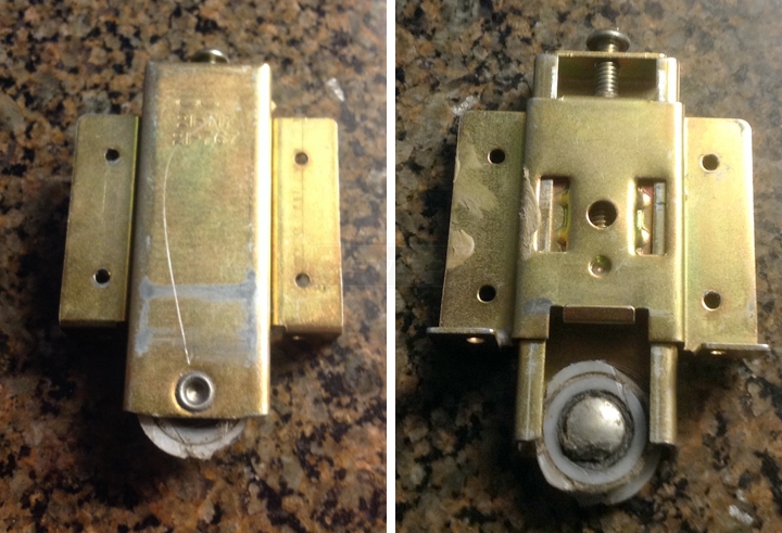 User submitted photos of a patio door roller.