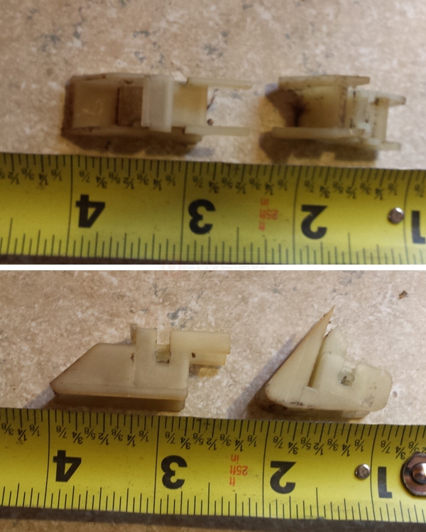User submitted photos of window balance parts.