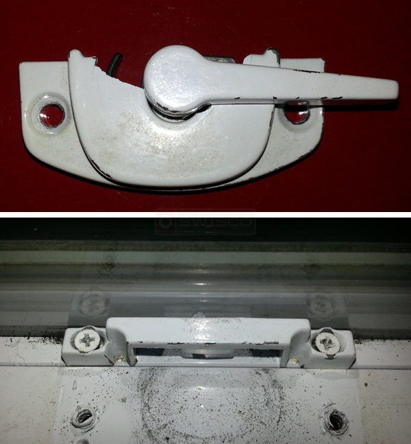 User submitted photos of a window lock.