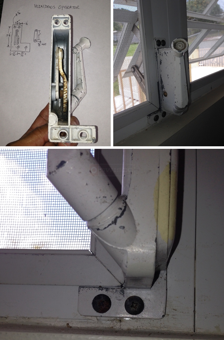 User submitted photos of a window operator.