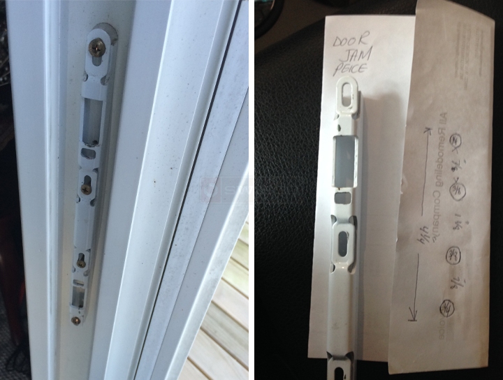 User submitted photos of a patio door keeper.