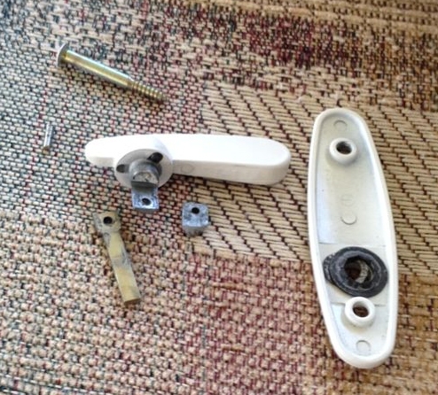 User submitted a photo of patio door hardware.