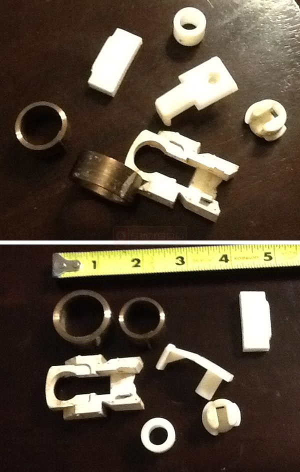 User submitted photos of coil window balance parts.