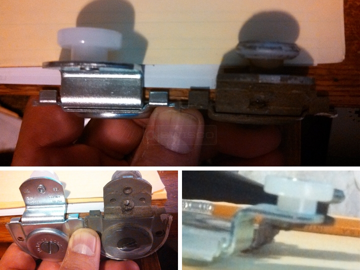 User submitted photos of drawer rollers.